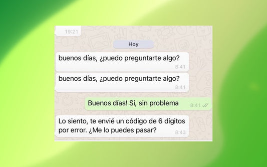 Si alguien te pide un código de seis dígitos que te acaba de llegar a WhatsApp, no se lo des: es un engaño para robarte la cuenta