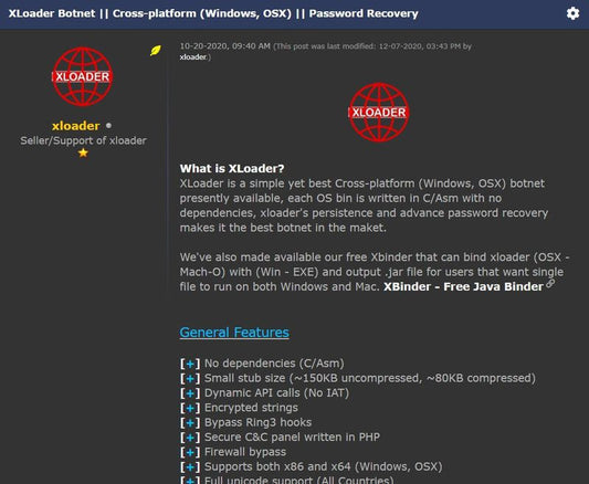 Malware Xloader afecta a equipos con sistemas operativos Windows y MacOS